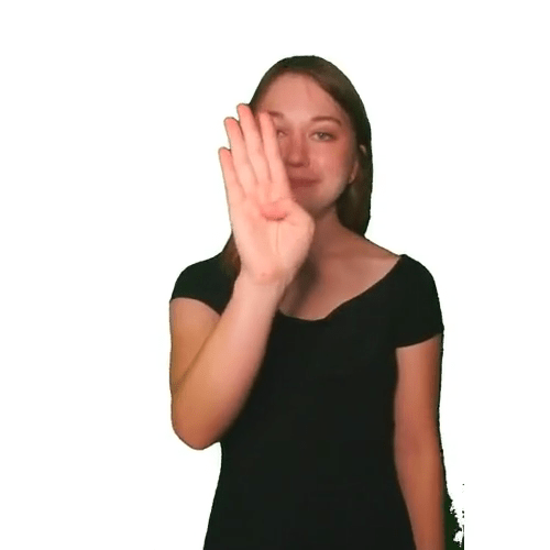 ASL handshape for letter B