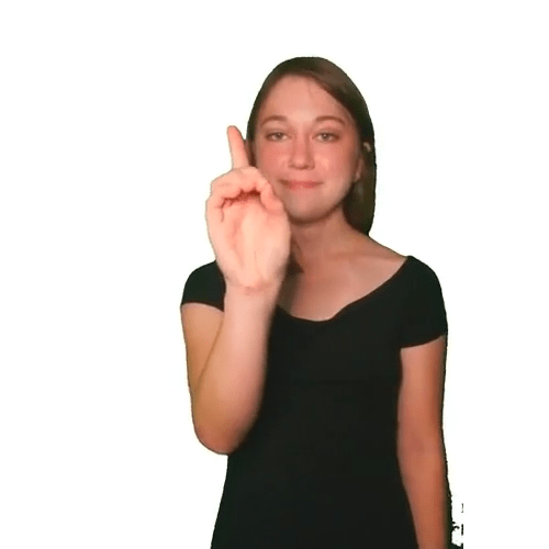 ASL handshape for letter D
