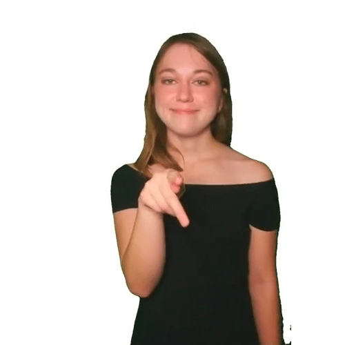 ASL handshape for letter P
