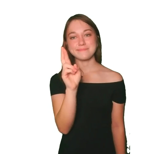 ASL handshape for letter R