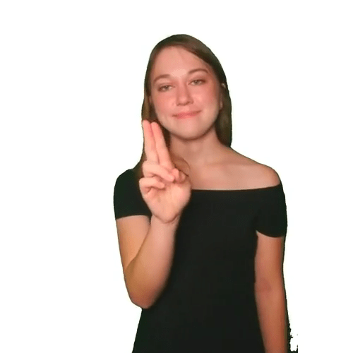 ASL handshape for letter U