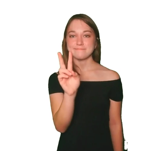 ASL handshape for letter V